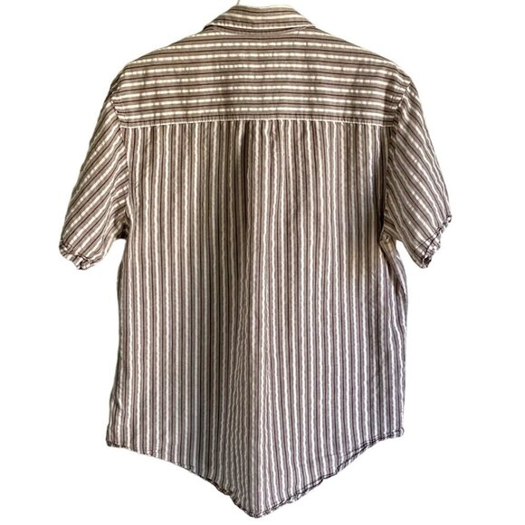 Van Heusen Short Sleeve Button Down Lightweight Cotton Men's Large - Picture 6 of 8